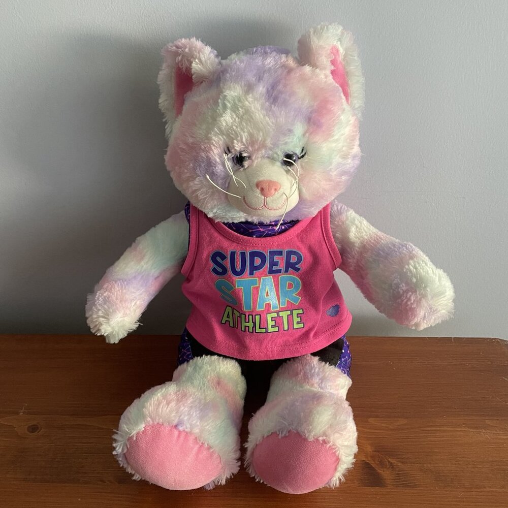 Build-A-Bear Pastel Swirl Kitty Cat Plush